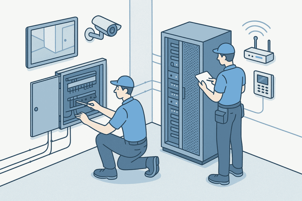 Монтаж слаботочных систем Особенности обслуживания слаботочных систем
